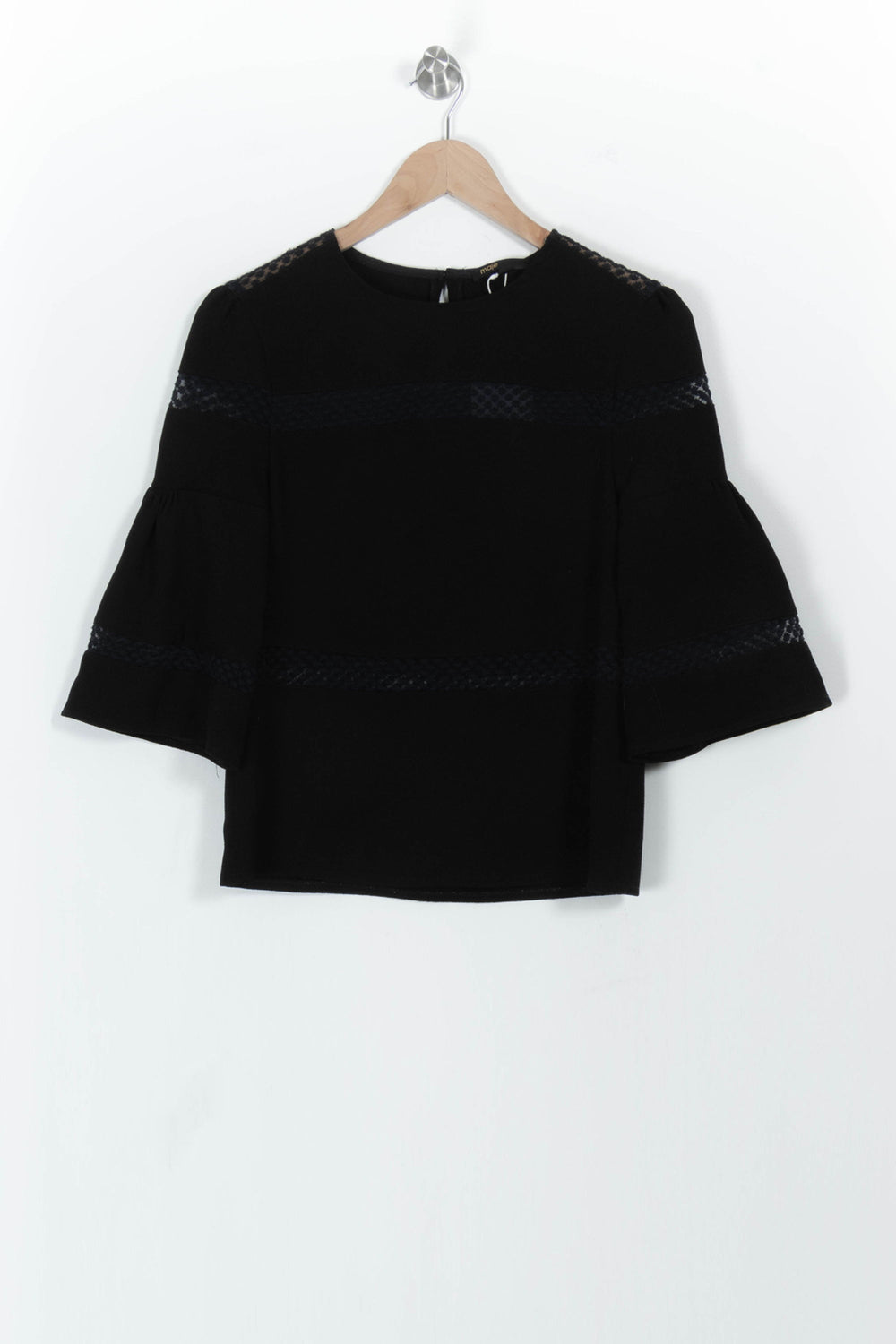 Blouse Noire - Taille S/36 de la marque Maje | PARAD102653 - Vendu par Paradigme - Image 2