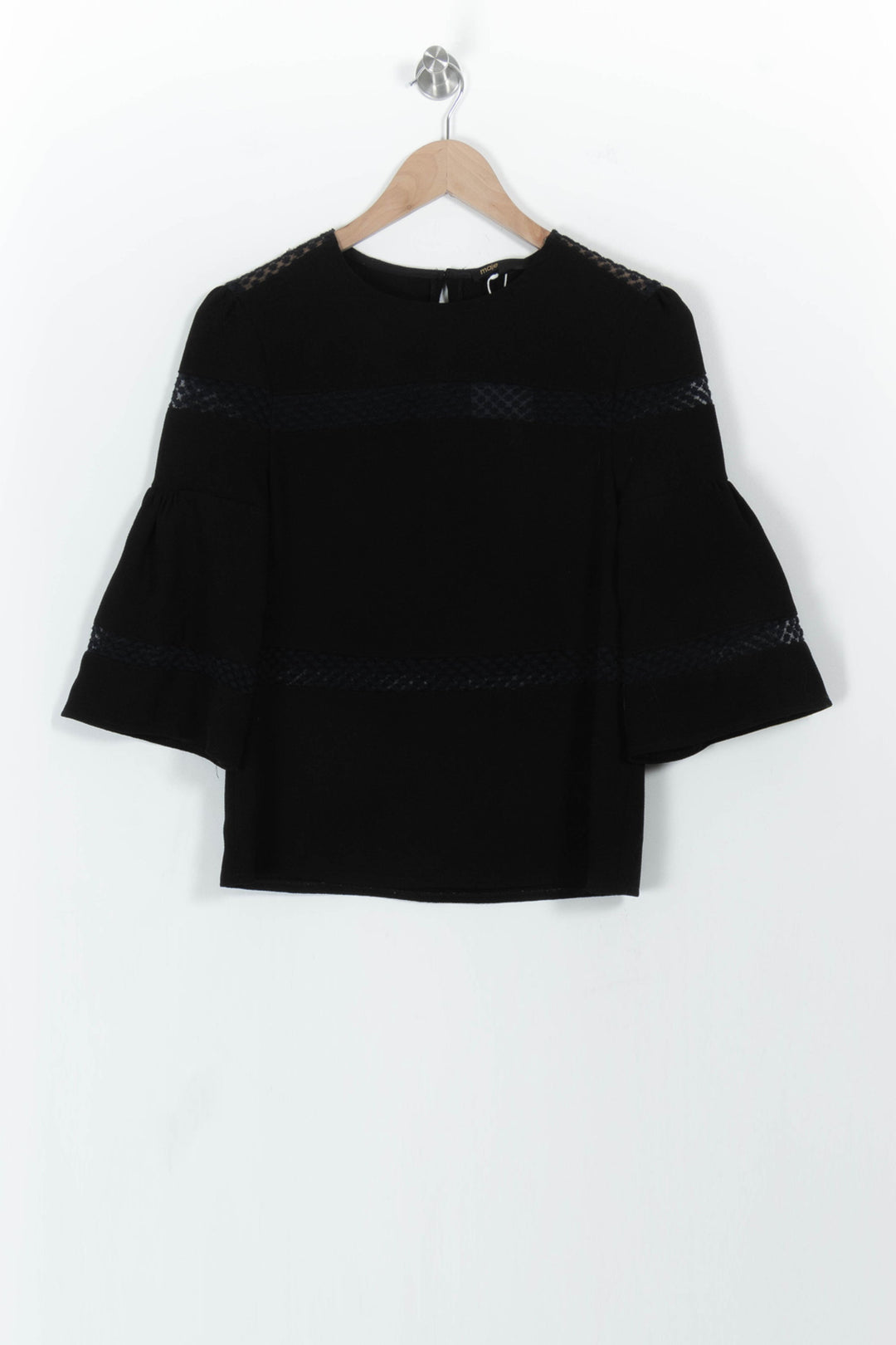 Blouse Noire - Taille S/36 de la marque Maje | PARAD102653 - Vendu par Paradigme - Image 2