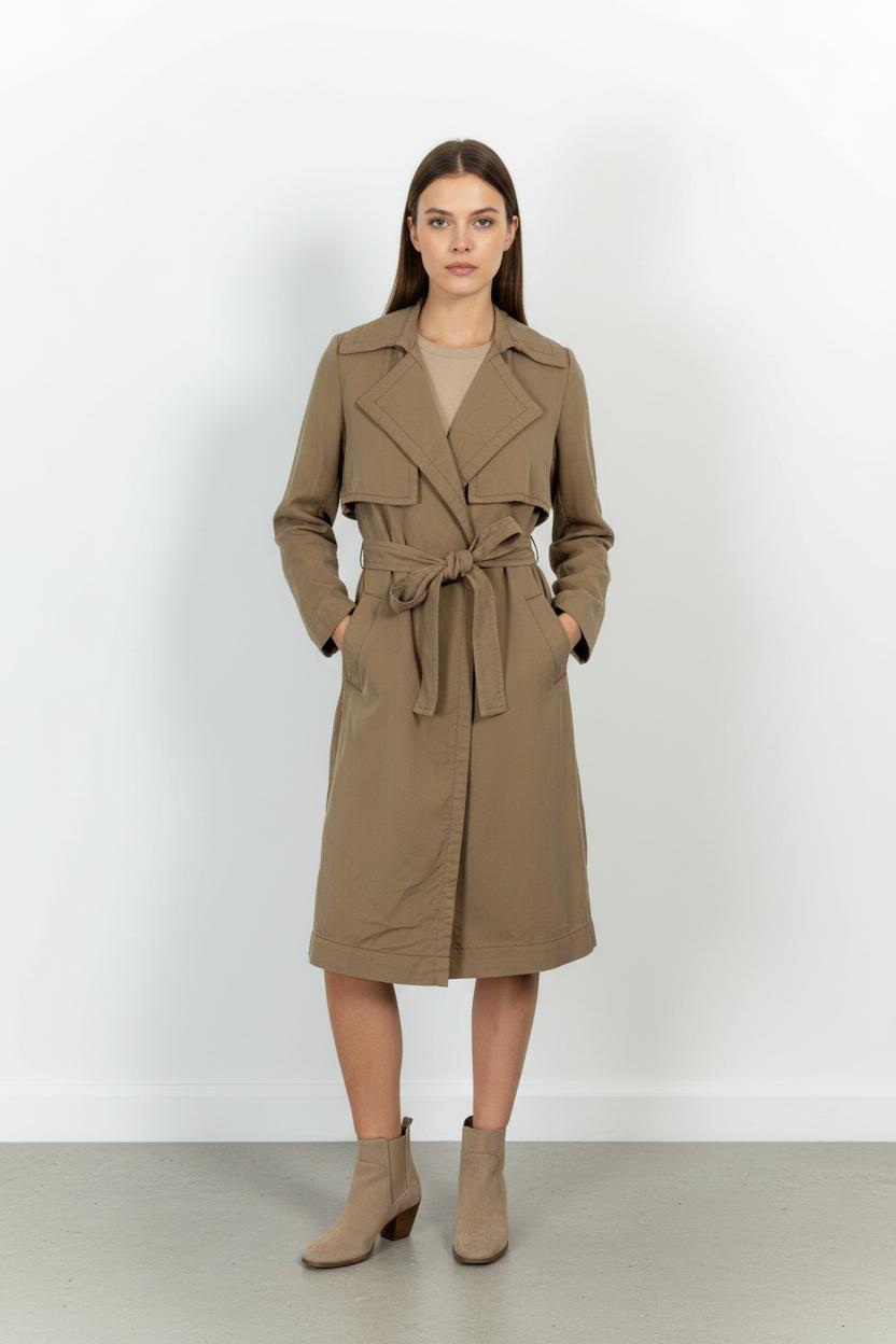 Trench Beige - Taille XS/34 de la marque IKKS | PARAD102657 - Vendu par Paradigme - Image 1