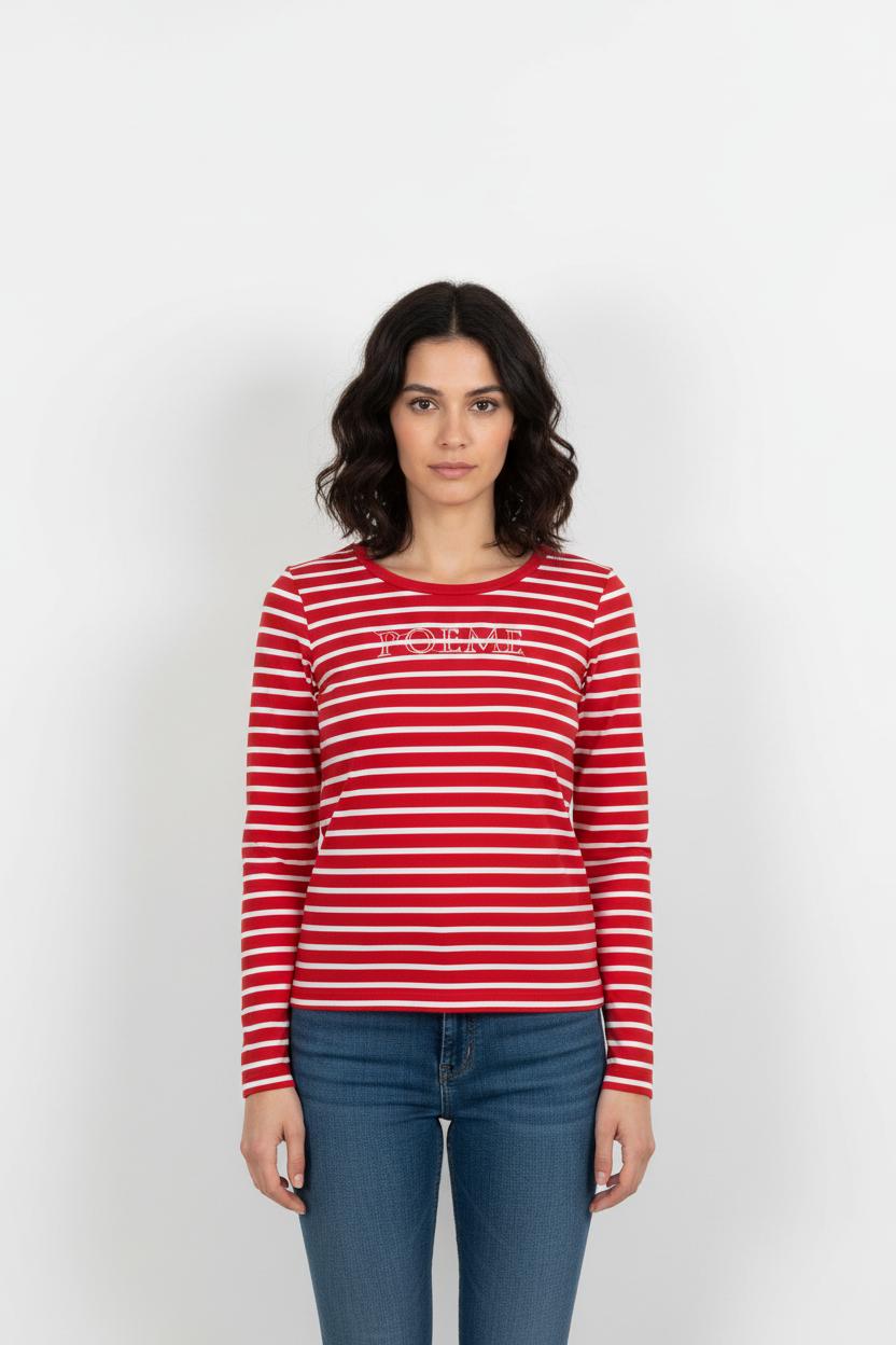 Marinière Rouge et Blanche - Taille XS/34 de la marque One Step | PARAD102659 - Vendu par Paradigme - Image 1