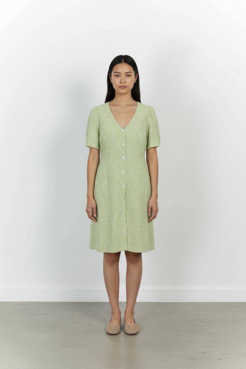 Robe Boutonnée Verte - Taille S/36 de la marque Karl Marc John | PARAD102662 - Vendu par Paradigme - Image 1