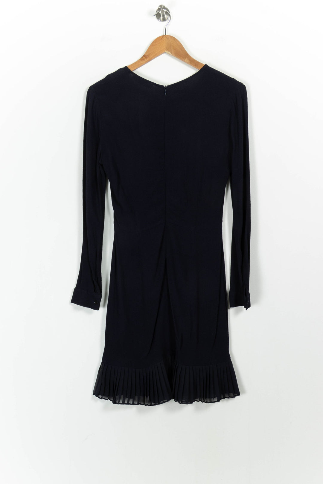 Robe Plissée Bleue - Taille S/36 de la marque Sandro | PARAD102665 - Vendu par Paradigme - Image 4