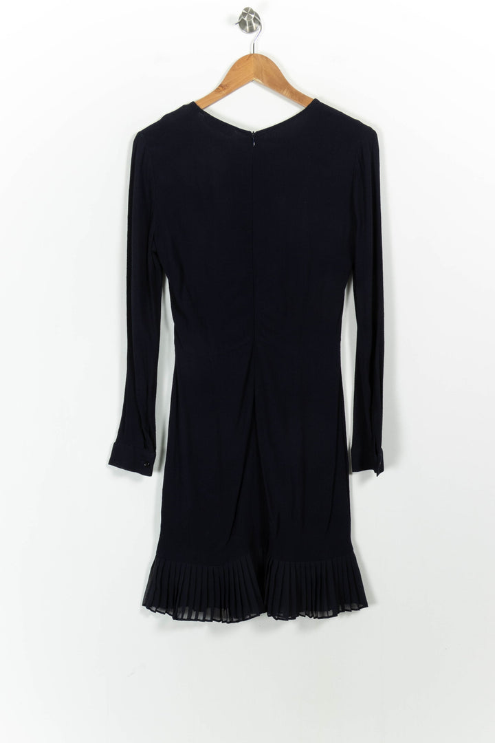 Robe Plissée Bleue - Taille S/36 de la marque Sandro | PARAD102665 - Vendu par Paradigme - Image 4