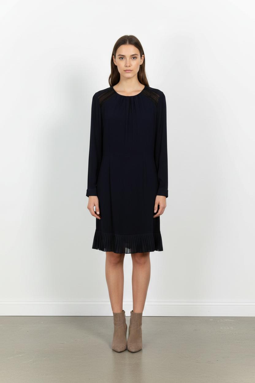 Robe Plissée Bleue - Taille S/36 de la marque Sandro | PARAD102665 - Vendu par Paradigme - Image 1