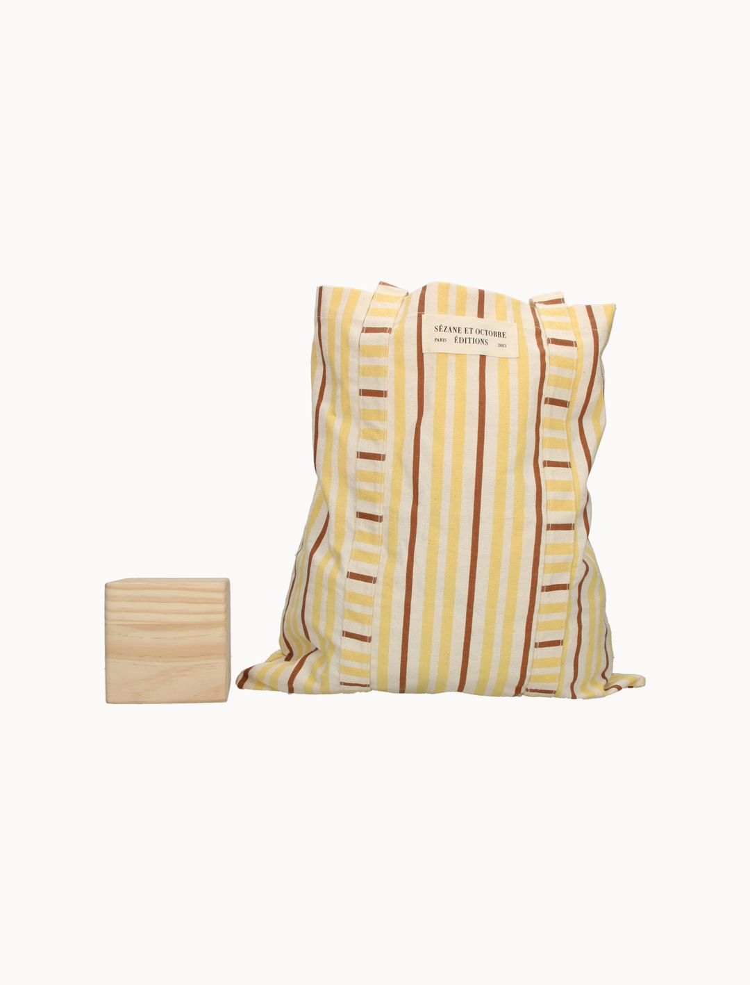 Sac Cabas Jaune et Marron - Taille T.U. de la marque Sézane | PARAD102666 - Vendu par Paradigme - Image 3