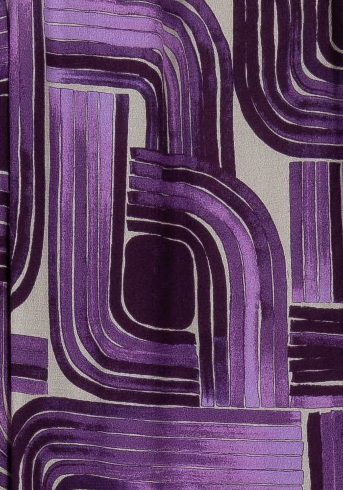Pantalon Violet et Blanc - Taille XL/42 de la marque La Fée Maraboutée | PARAD102670 - Vendu par Paradigme - Image 3