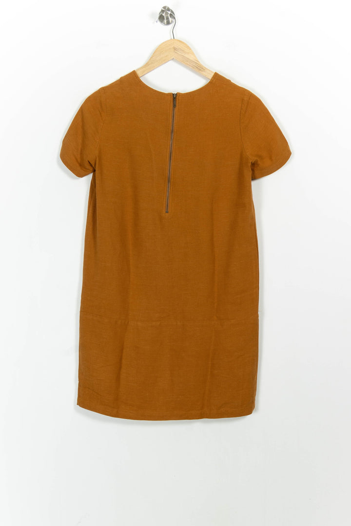 Robe Droite Orange - Taille M/38 de la marque Sessùn | PARAD102675 - Vendu par Paradigme - Image 4