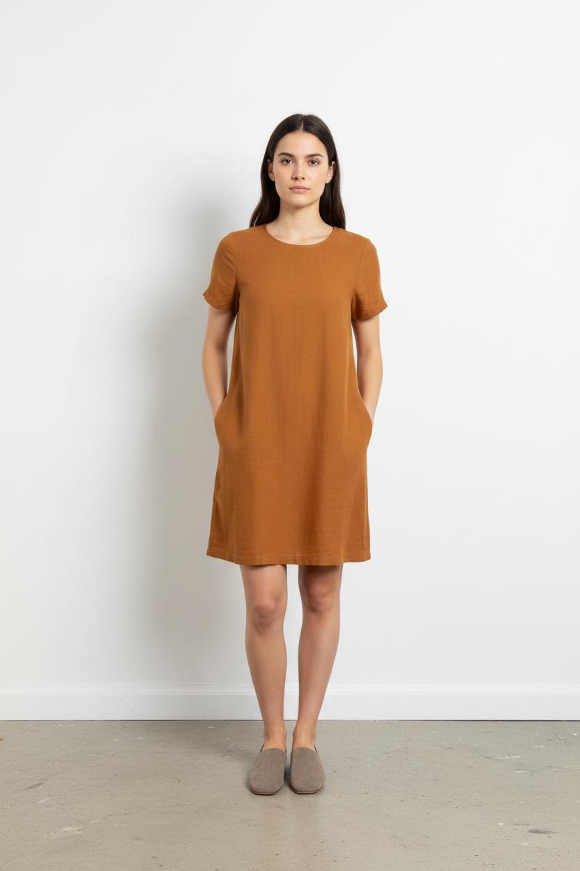 Robe Droite Orange - Taille M/38 de la marque Sessùn | PARAD102675 - Vendu par Paradigme - Image 1
