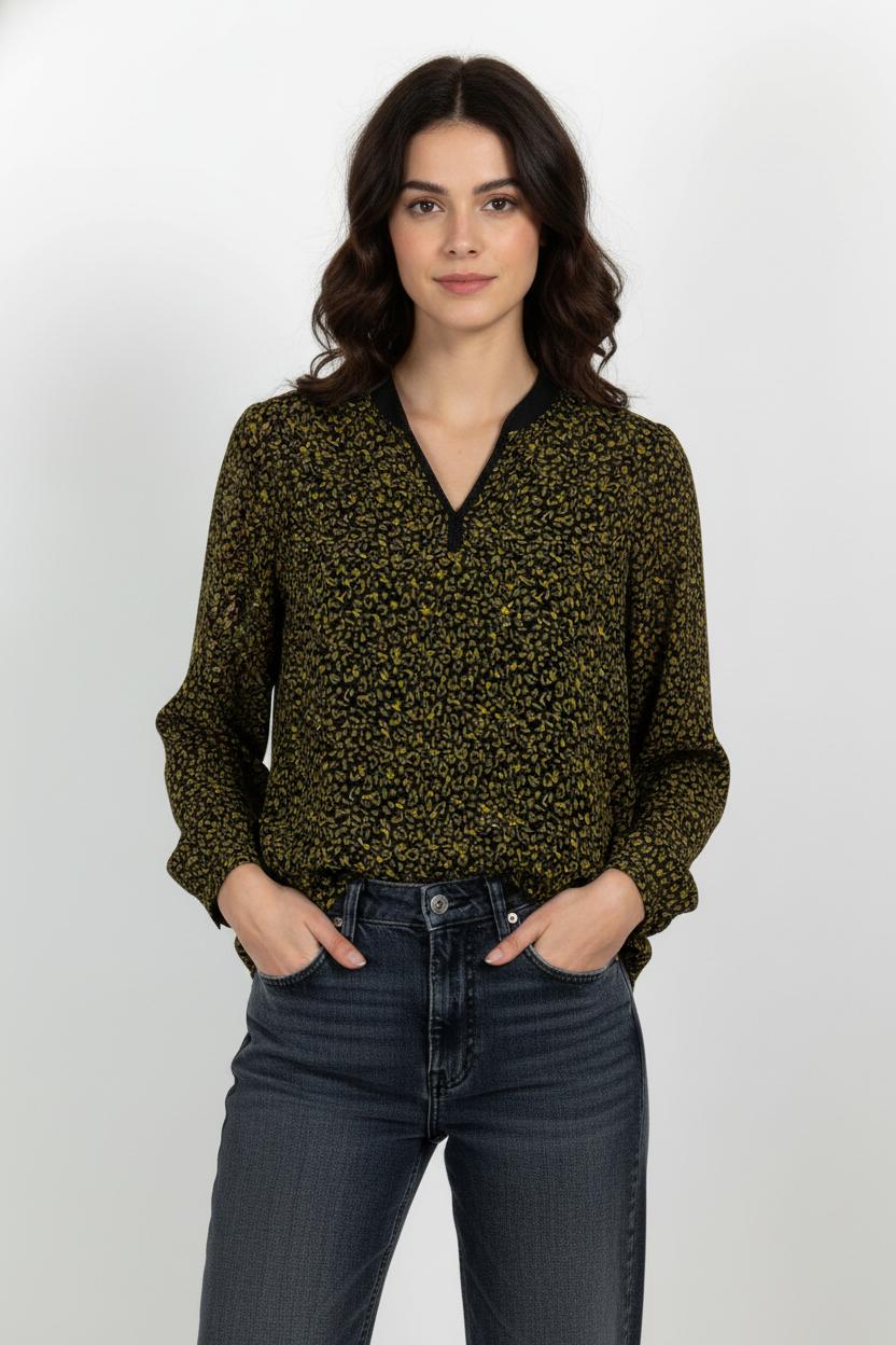Blouse Noire et Jaune - Taille XS/34 de la marque One Step | PARAD102678 - Vendu par Paradigme - Image 1