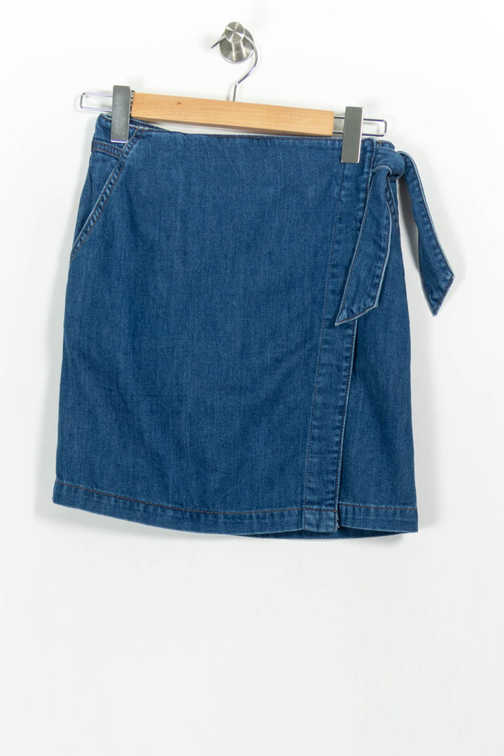 Jupe Portefeuille Bleue - Taille S/36 de la marque One Step | PARAD102682 - Vendu par Paradigme - Image 2