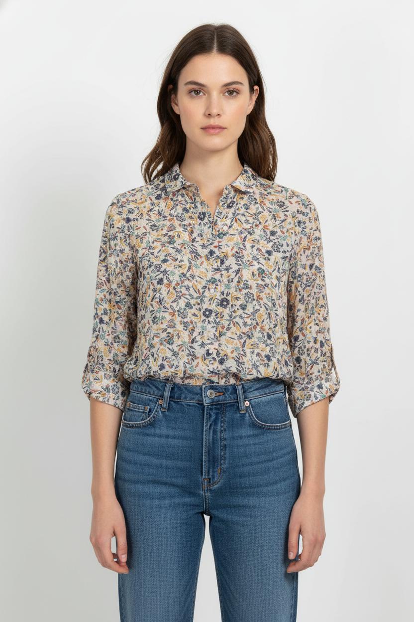 Chemise Fleurie Multicolore - Taille XS/34 de la marque Sessùn | PARAD102683 - Vendu par Paradigme - Image 1