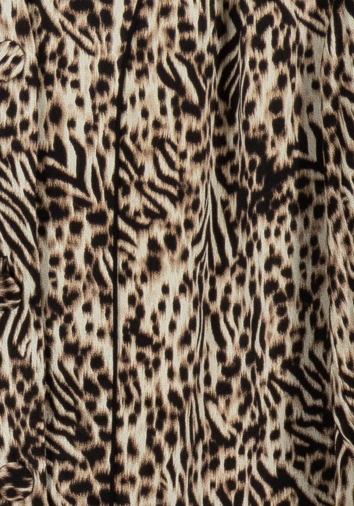 Robe Midi Imprimée Beige et Noir - Taille XS/34 de la marque Suncoo | PARAD102684 - Vendu par Paradigme - Image 3