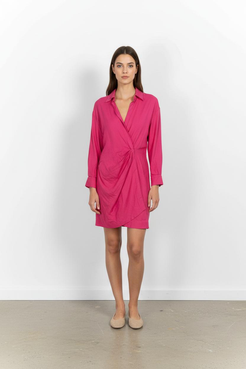 Robe Chemise Rose - Taille M/38 de la marque Maje | PARAD102689 - Vendu par Paradigme - Image 1