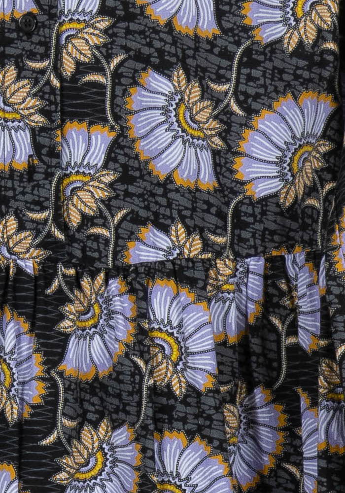 Robe Chemise Noire et Violette - Taille S/36 de la marque Claudie Pierlot | PARAD102691 - Vendu par Paradigme - Image 3