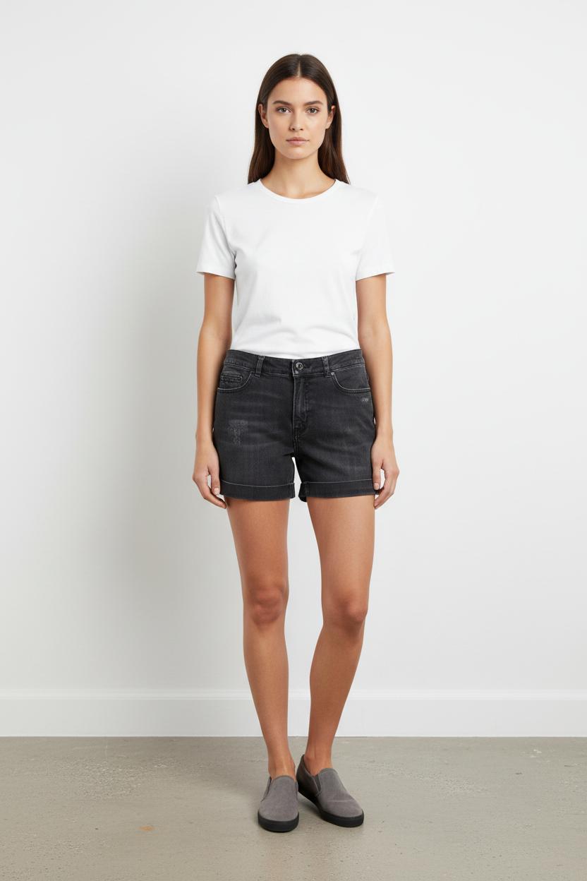 Short en Jean Noir - Taille S/36 de la marque The Kooples | PARAD102693 - Vendu par Paradigme - Image 1