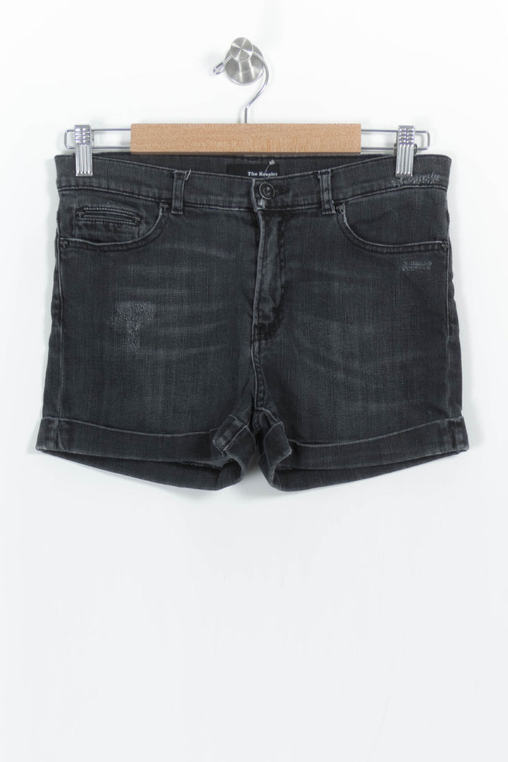 Short en Jean Noir - Taille S/36 de la marque The Kooples | PARAD102693 - Vendu par Paradigme - Image 2
