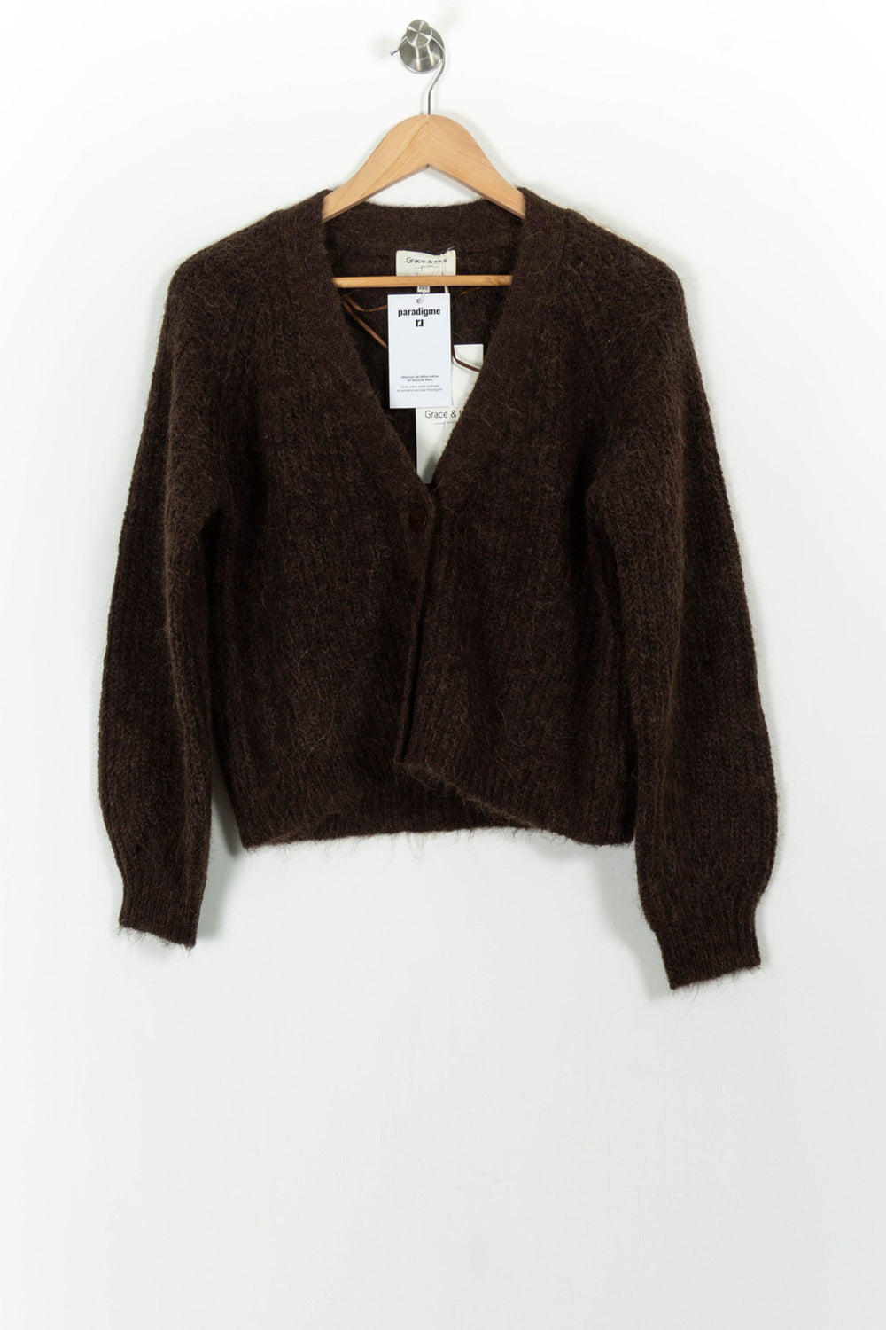 Cardigan Marron - Taille XS/34 de la marque Grace & Mila | PARAD102699 - Vendu par Paradigme - Image 2