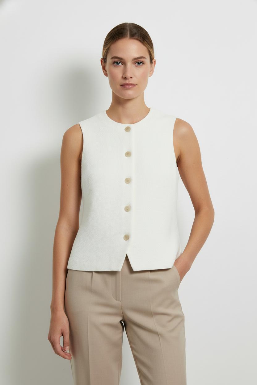 Gilet Blanc - Taille XS/34 de la marque COS | PARAD102704 - Vendu par Paradigme - Image 1