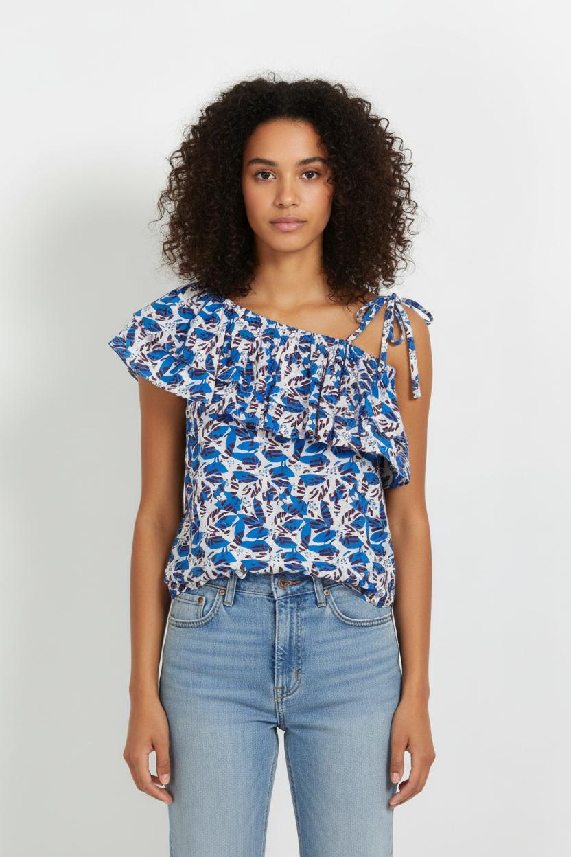 Blouse Bleu et Blanc - Taille XS/34 de la marque Ekyog | PARAD102706 - Vendu par Paradigme - Image 1