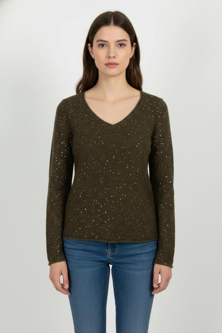 Pull Vert - Taille S/36 de la marque Caroll | PARAD102710 - Vendu par Paradigme - Image 1