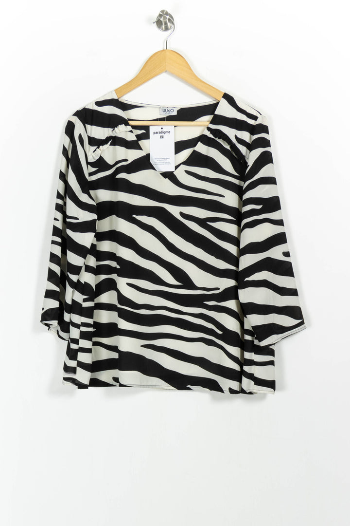 Blouse Noire et Blanche - Taille XXL/44 de la marque Liu Jo | PARAD102711 - Vendu par Paradigme - Image 2