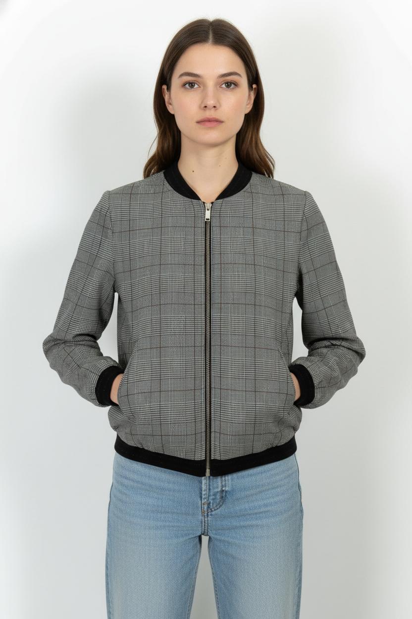 Blouson Gris et Noir - Taille XS/34 de la marque IKKS | PARAD102724 - Vendu par Paradigme - Image 1