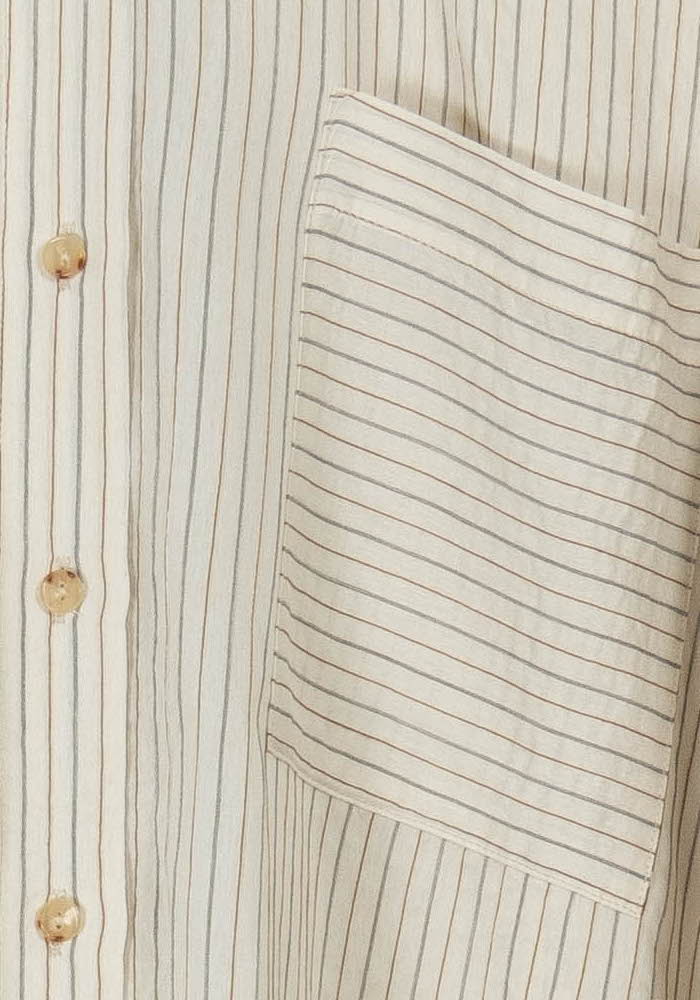 Chemise Rayée Beige - Taille XXL/44 de la marque Momoni | PARAD102728 - Vendu par Paradigme - Image 3