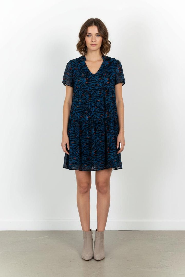 Robe Courte Bleue et Noire - Taille XS/34 de la marque One Step | PARAD102730 - Vendu par Paradigme - Image 1