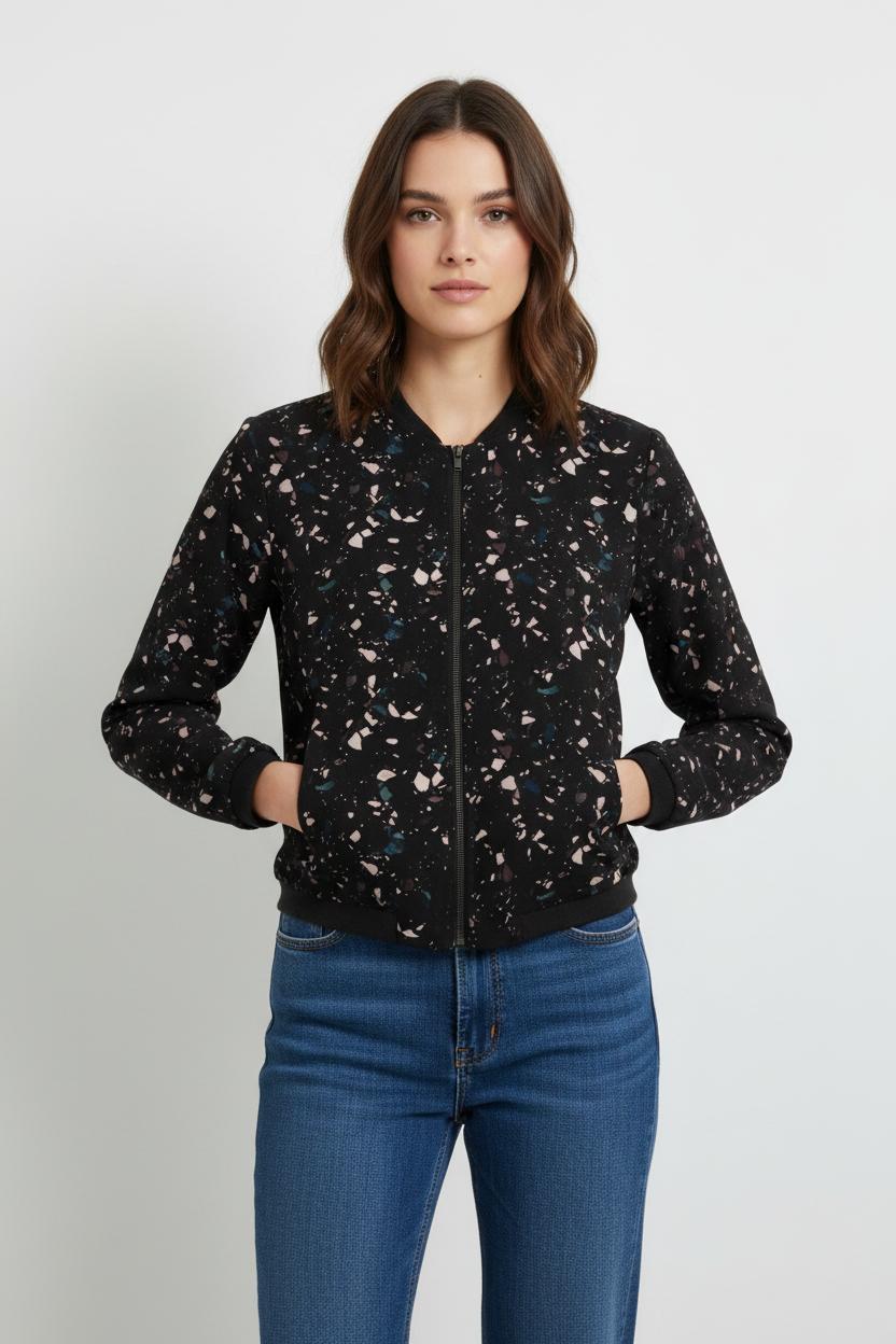 Blouson Noir et Rose - Taille XS/34 de la marque I.Code | PARAD102731 - Vendu par Paradigme - Image 1