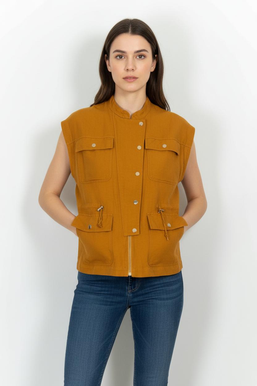 Gilet Orange - Taille XL/42 de la marque La Fée Maraboutée | PARAD102732 - Vendu par Paradigme - Image 1