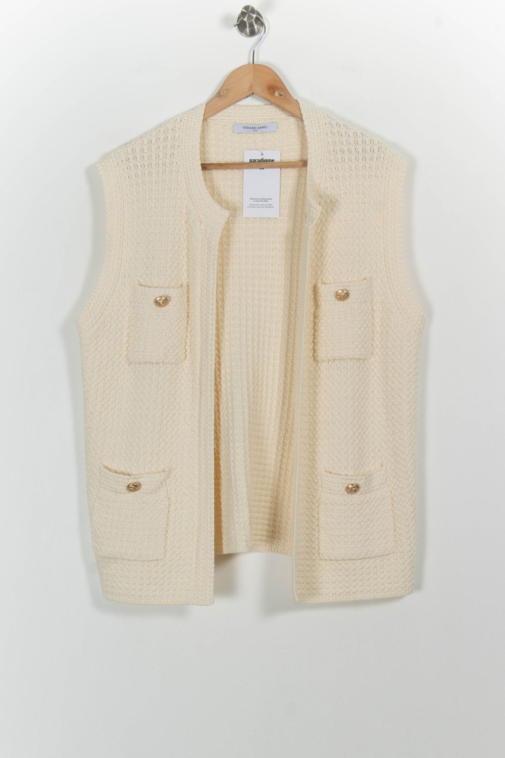 Gilet Sans Manches Beige - Taille XL/42 de la marque Gerard Darel | PARAD102733 - Vendu par Paradigme - Image 2