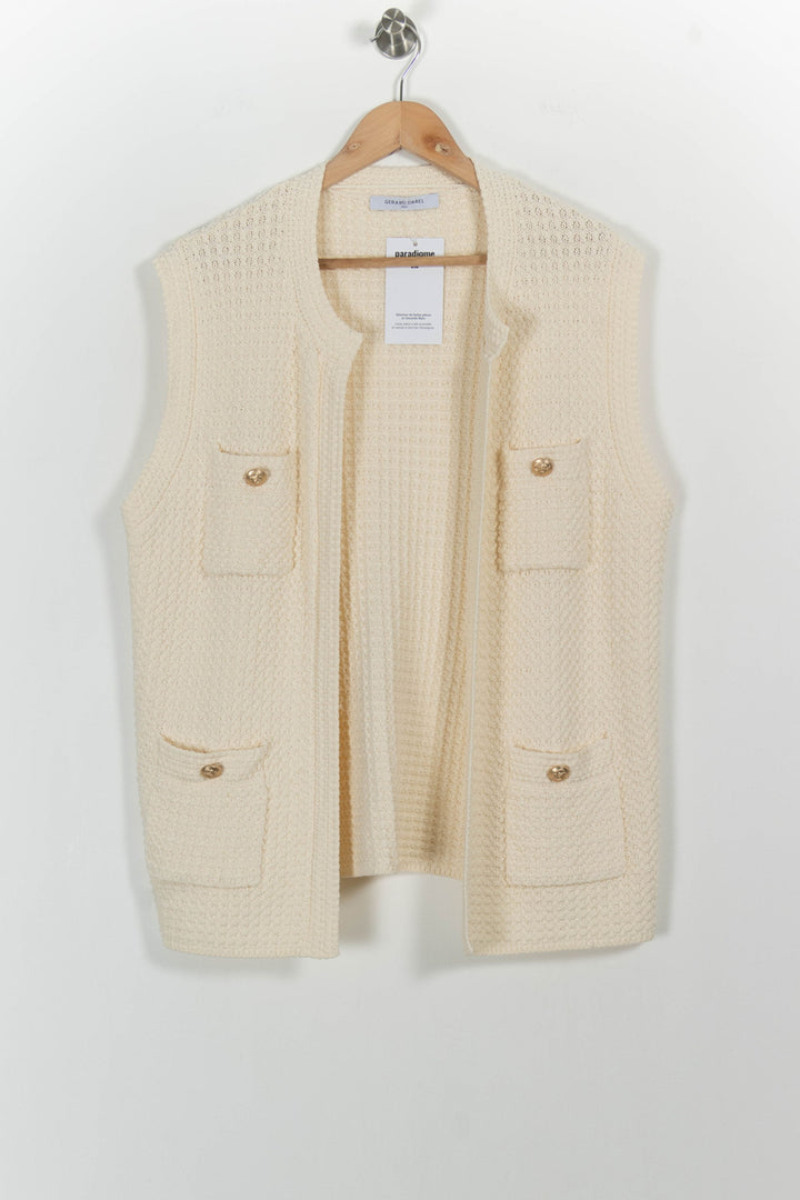 Gilet Sans Manches Beige - Taille XL/42 de la marque Gerard Darel | PARAD102733 - Vendu par Paradigme - Image 2