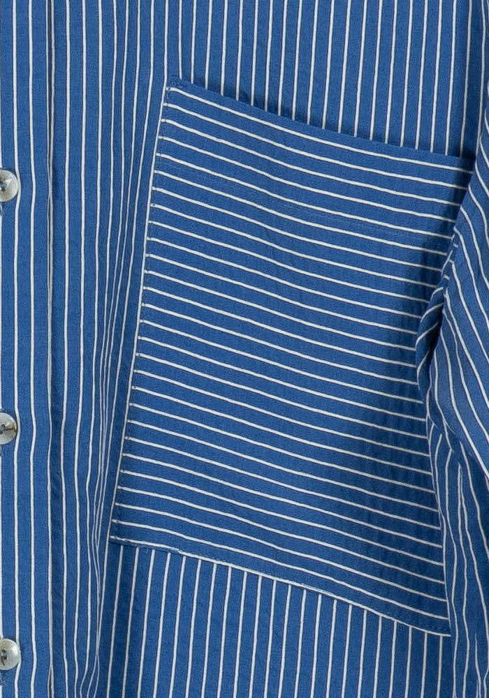 Chemise Rayée Bleue - Taille XXL/44 de la marque Momoni | PARAD102735 - Vendu par Paradigme - Image 3