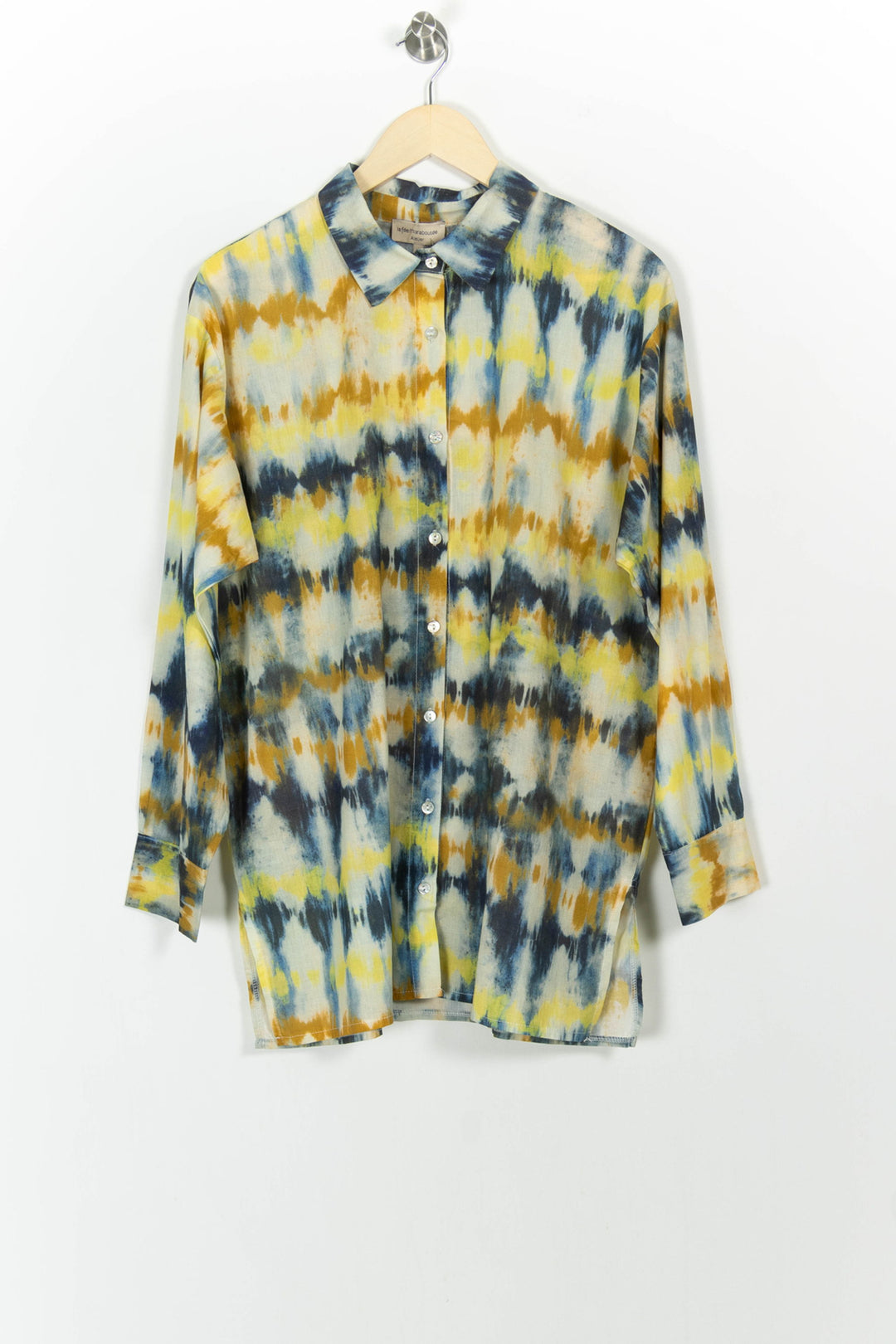 Chemisier Jaune et Bleu - Taille XL/42 de la marque La Fée Maraboutée | PARAD102737 - Vendu par Paradigme - Image 2