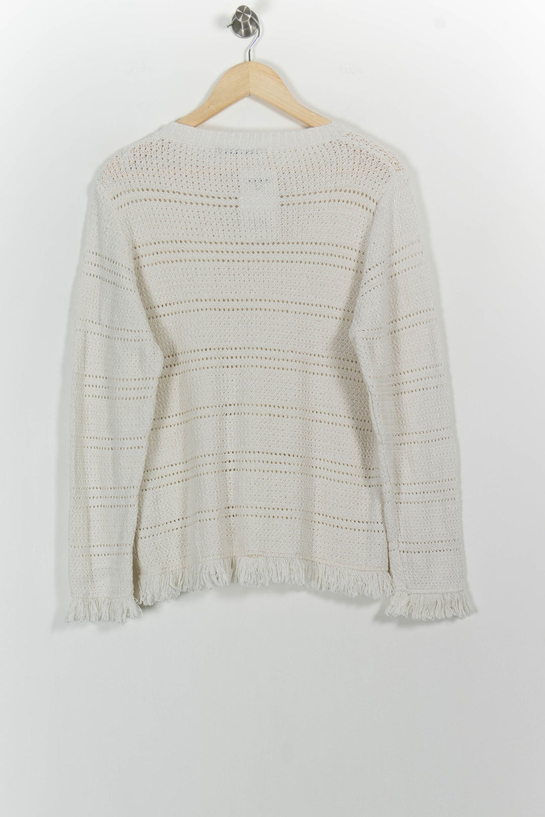 Pull Blanc - Taille XL/42 de la marque La Fée Maraboutée | PARAD102739 - Vendu par Paradigme - Image 4