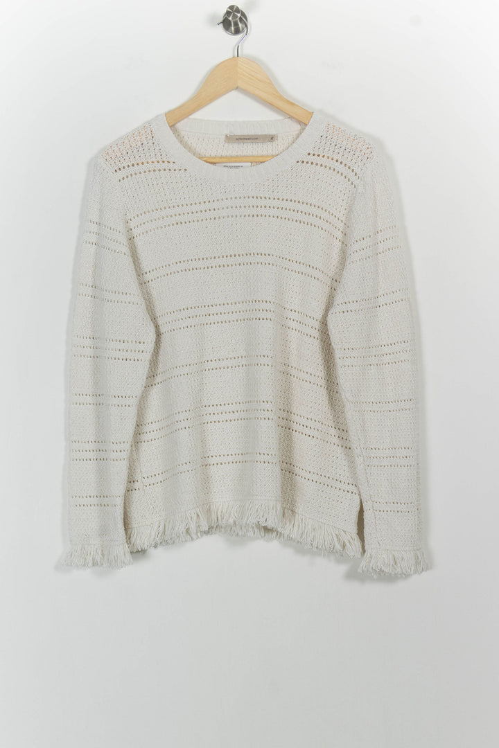 Pull Blanc - Taille XL/42 de la marque La Fée Maraboutée | PARAD102739 - Vendu par Paradigme - Image 2