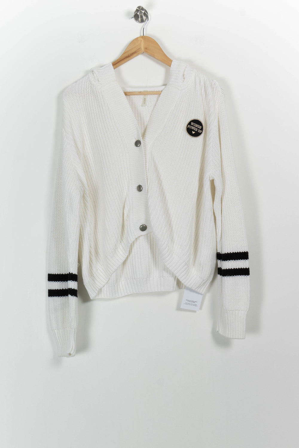 Cardigan Blanc et Noir - Taille XL/42 de la marque I.Code | PARAD102741 - Vendu par Paradigme - Image 2