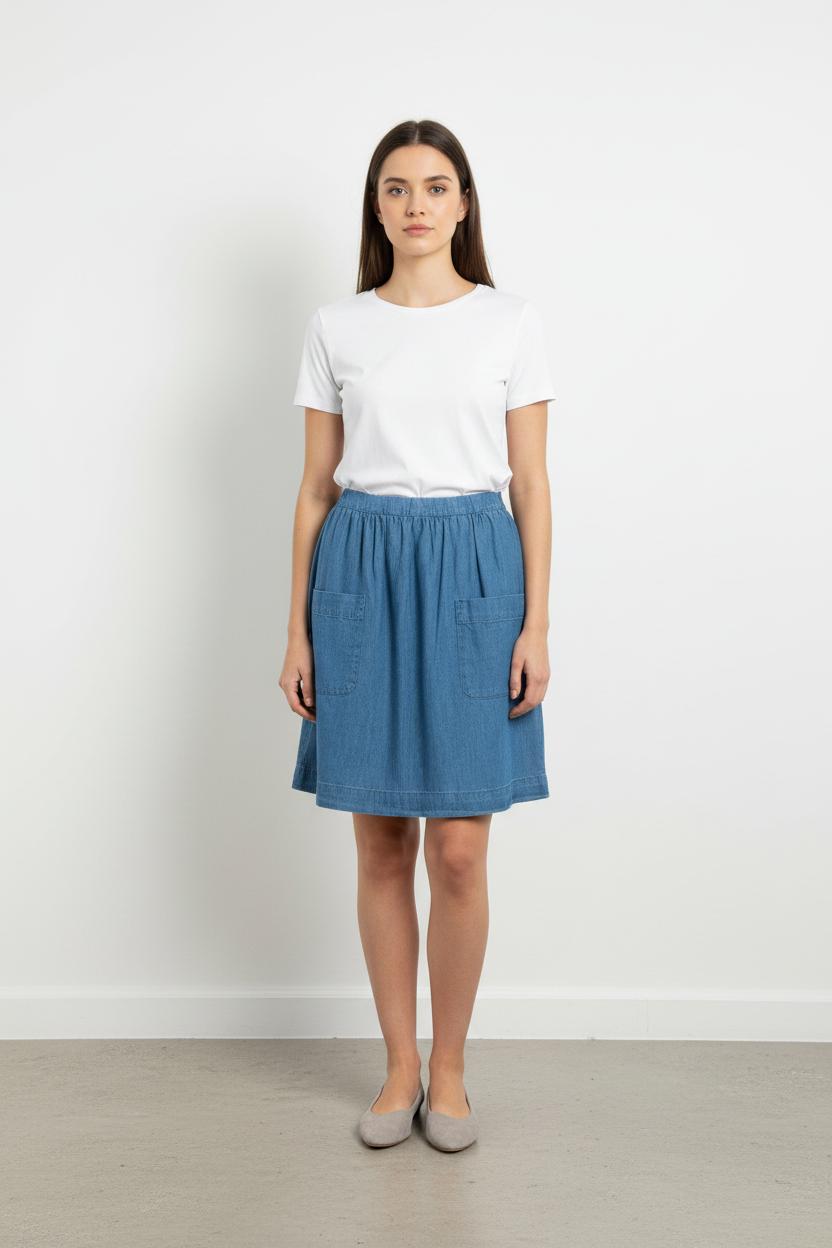 Jupe Courte Bleue - Taille L/40 de la marque Des petits hauts | PARAD102747 - Vendu par Paradigme - Image 1