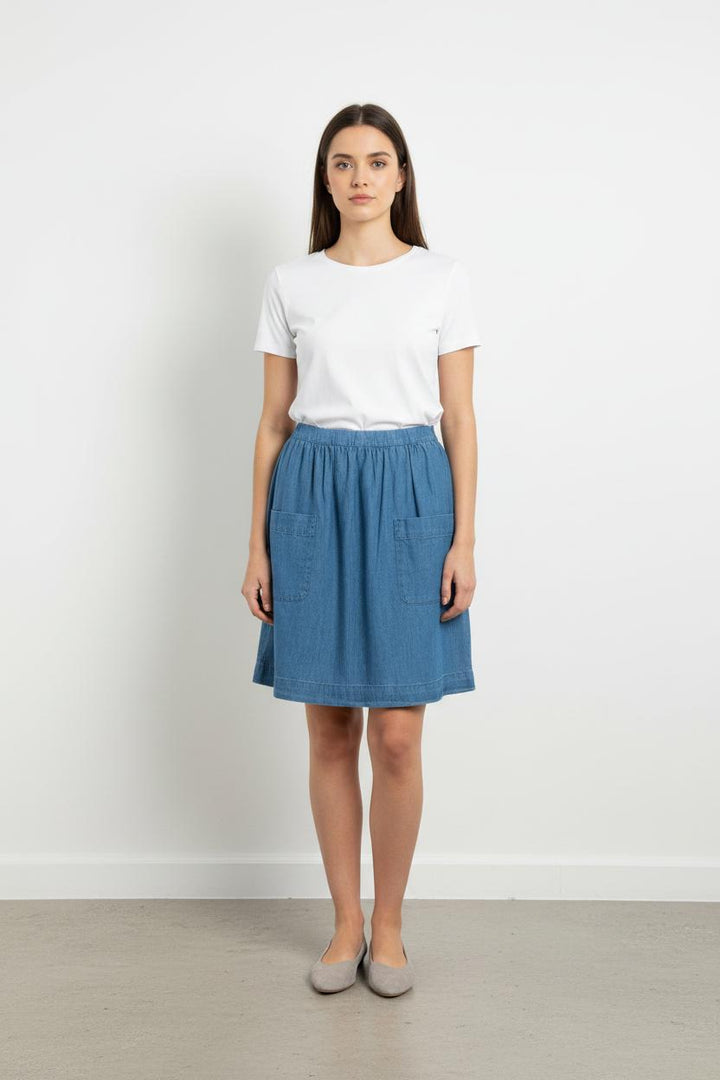 Jupe Courte Bleue - Taille L/40 de la marque Des petits hauts | PARAD102747 - Vendu par Paradigme - Image 1