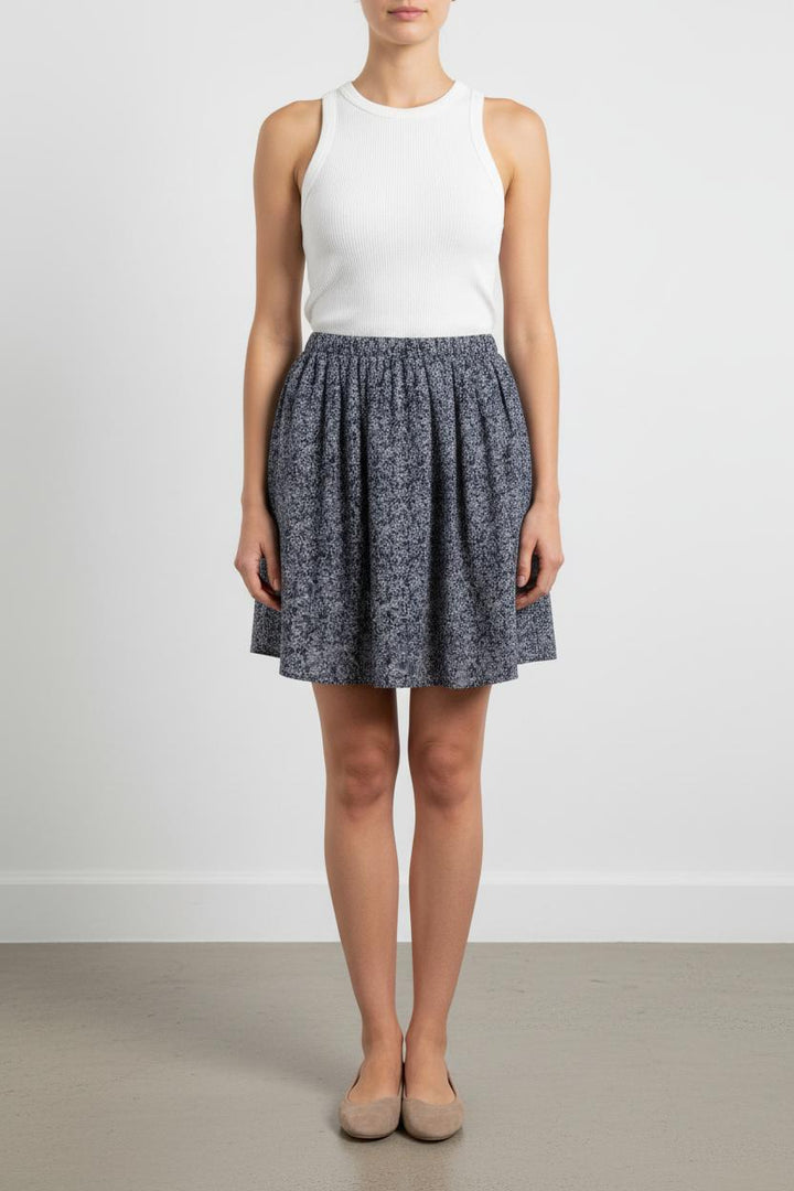 Jupe Plissée Bleue et Blanche - Taille L/40 de la marque Comptoir des Cotonniers | PARAD102748 - Vendu par Paradigme - Image 1