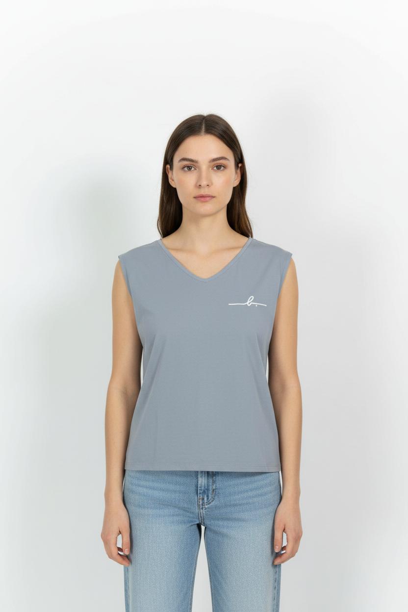 Débardeur Bleu - Taille S/36 de la marque Agnès b. | PARAD102750 - Vendu par Paradigme - Image 1