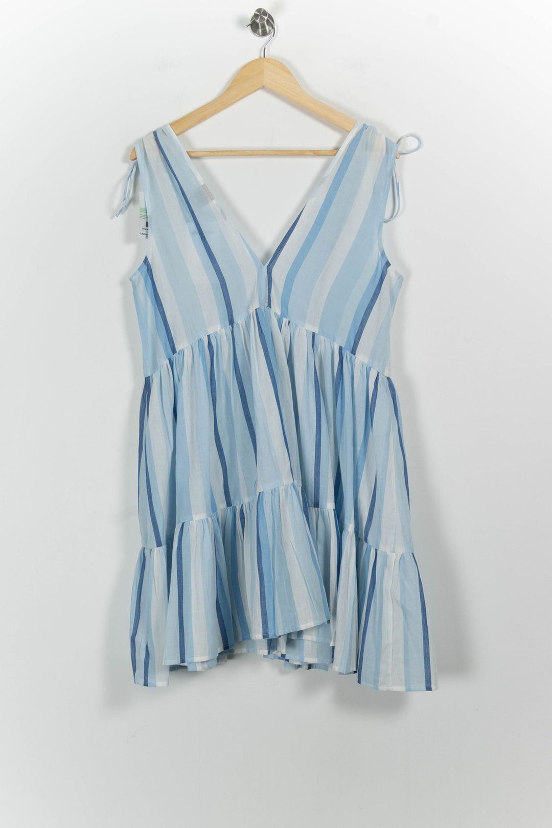 Robe Midi Bleu et Blanc - Taille S/36 de la marque Claudie Pierlot | PARAD102751 - Vendu par Paradigme - Image 4