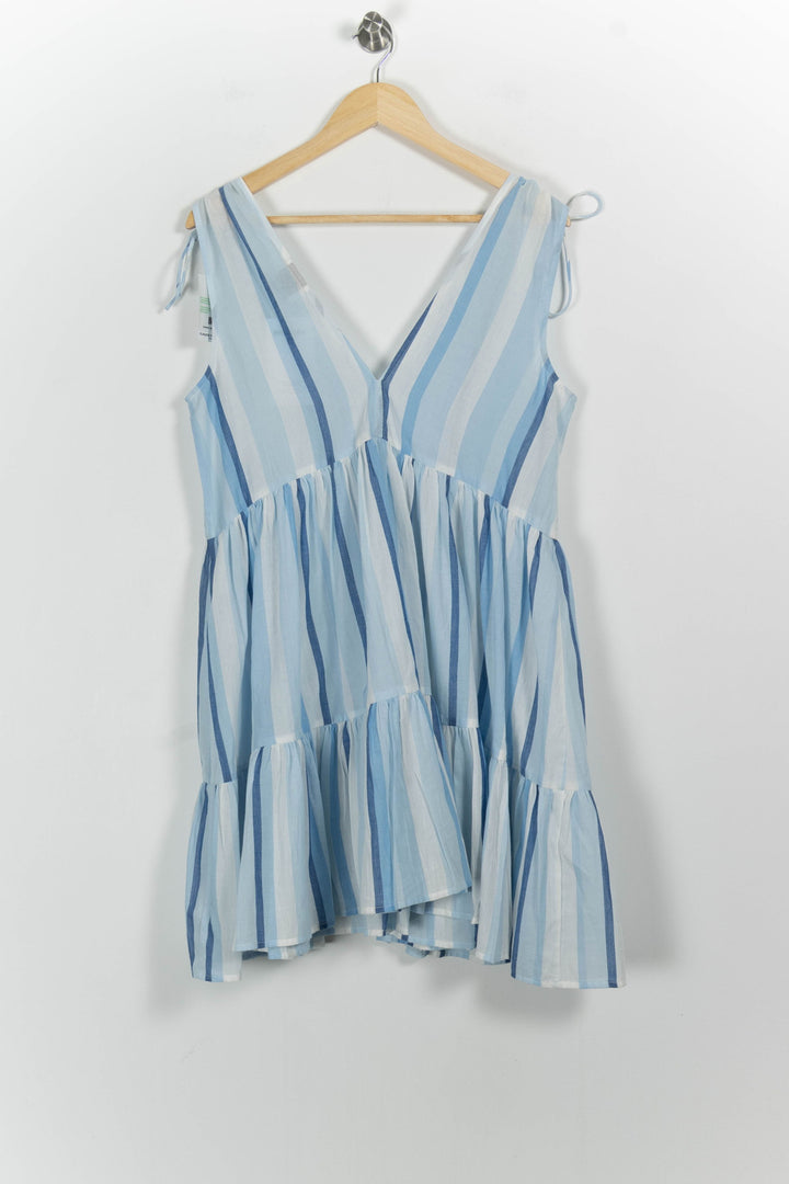 Robe Midi Bleu et Blanc - Taille S/36 de la marque Claudie Pierlot | PARAD102751 - Vendu par Paradigme - Image 4