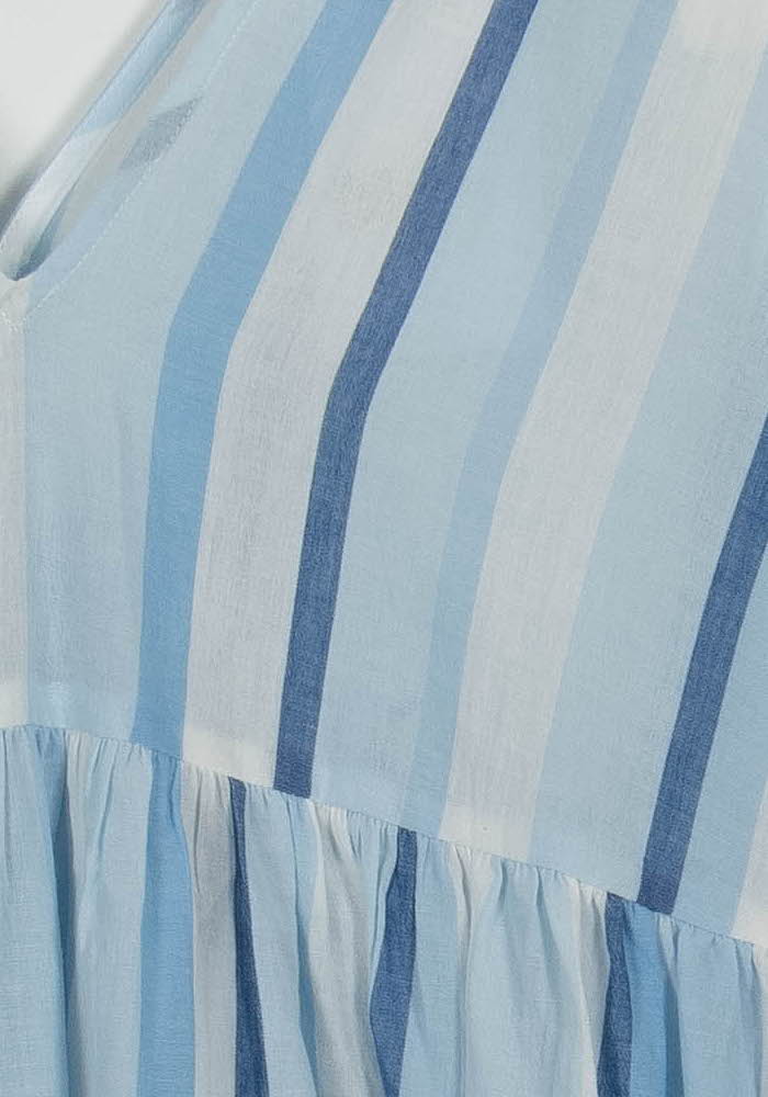 Robe Midi Bleu et Blanc - Taille S/36 de la marque Claudie Pierlot | PARAD102751 - Vendu par Paradigme - Image 3