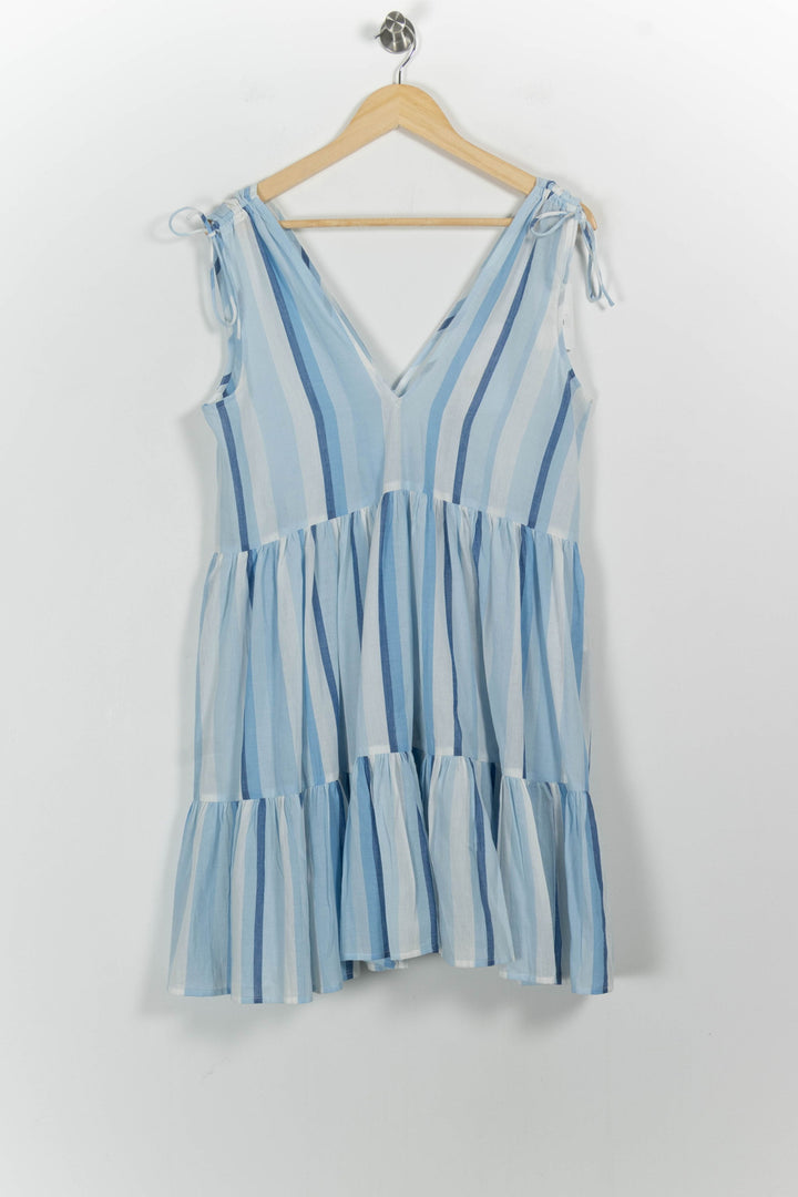 Robe Midi Bleu et Blanc - Taille S/36 de la marque Claudie Pierlot | PARAD102751 - Vendu par Paradigme - Image 2
