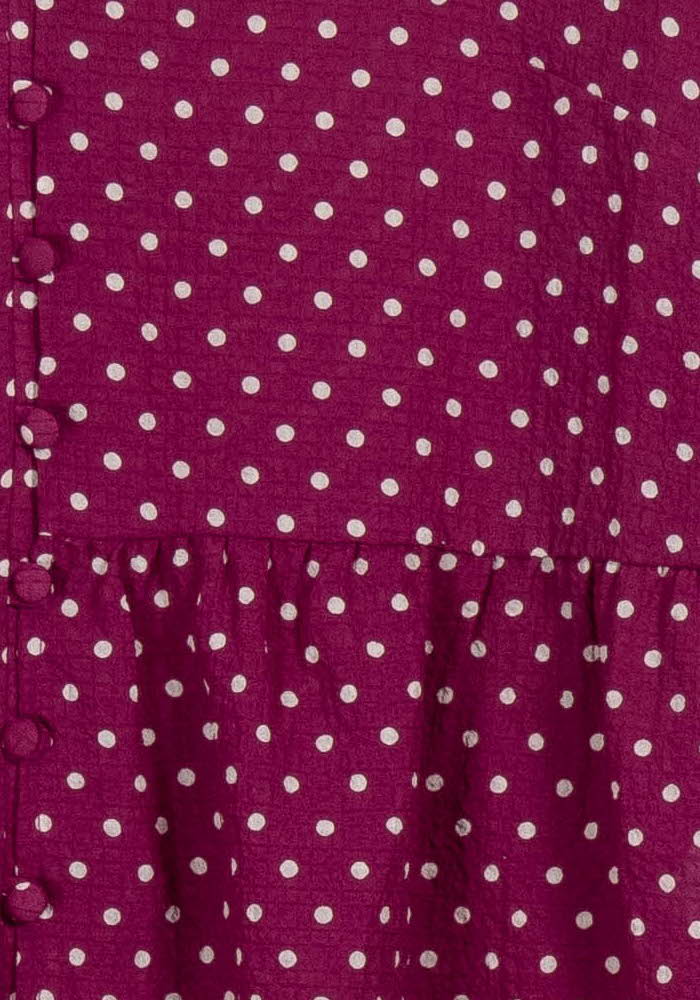 Blouse Violette à Pois Blancs - Taille XS/34 de la marque Sézane | PARAD102754 - Vendu par Paradigme - Image 3