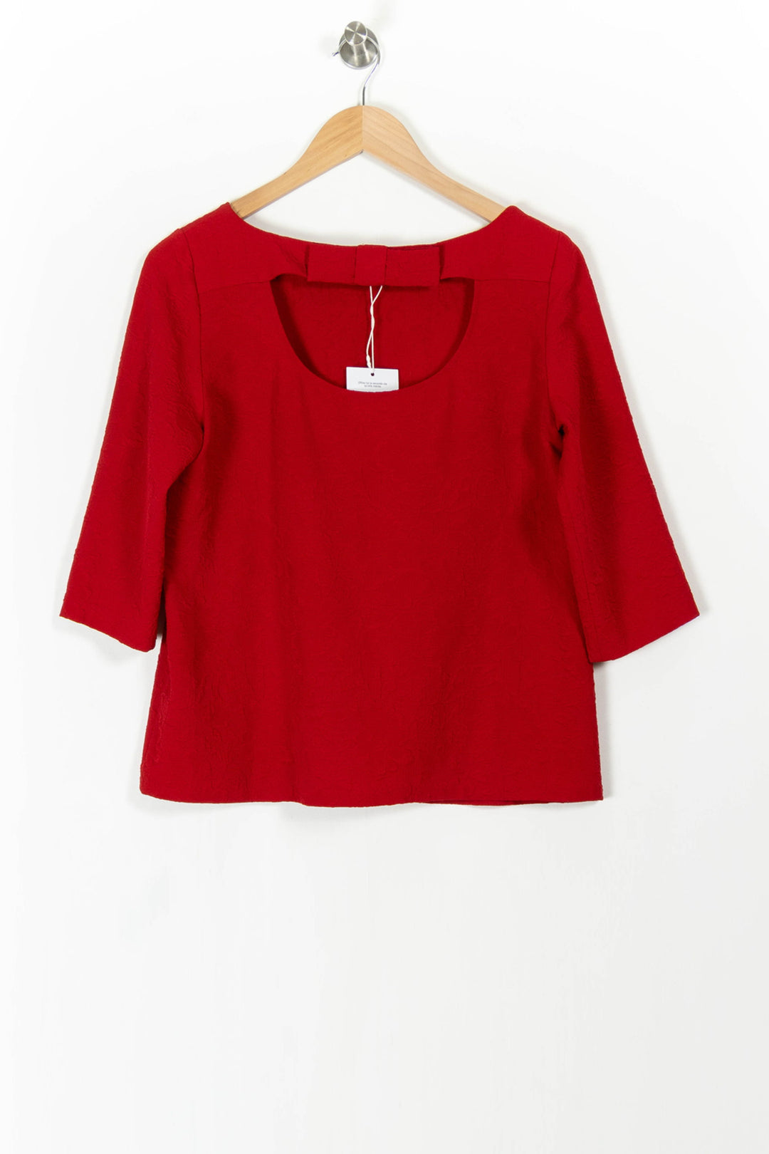 Blouse Rouge - Taille M/38 de la marque Claudie Pierlot | PARAD102757 - Vendu par Paradigme - Image 4