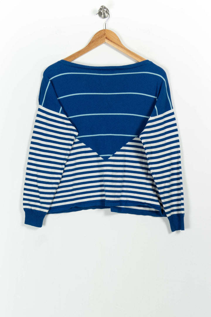 Pull Marin Bleu et Blanc - Taille M/38 de la marque Maison Montagut | PARAD102758 - Vendu par Paradigme - Image 4