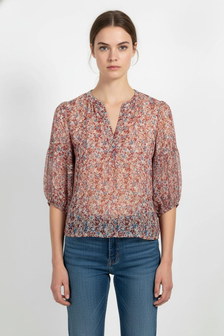 Blouse Rose et Bleu - Taille L/40 de la marque IKKS | PARAD102762 - Vendu par Paradigme - Image 1