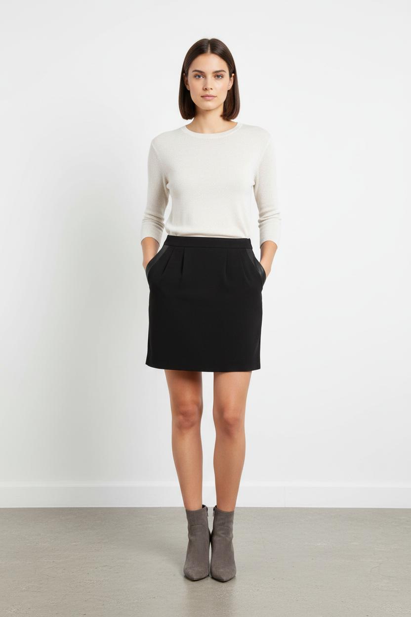 Jupe Courte Noire - Taille M/38 de la marque ZAPA | PARAD102766 - Vendu par Paradigme - Image 1